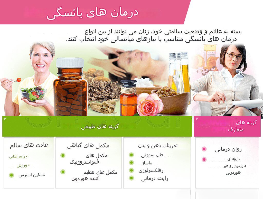 راهکارهای مختلف درمانی در یائسگی